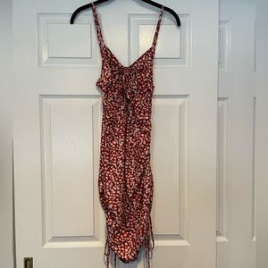 SHEIN red floral mini dress